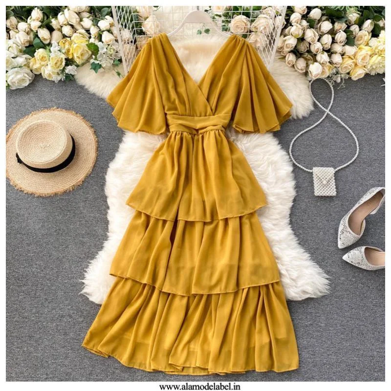 Taurel Flutter Sleeve Dress Australian Beach