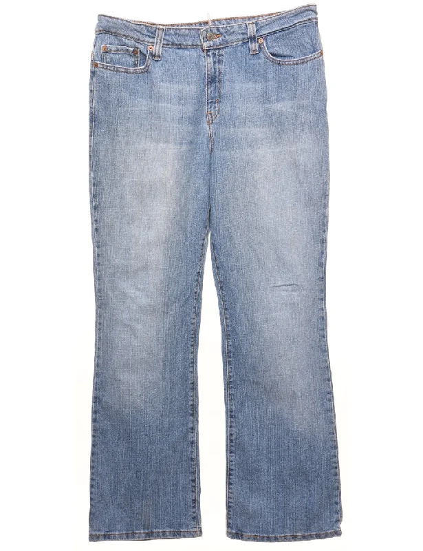 Boot Cut Low Rise Light Wash Levi's Jeans - W34 L31 Unique Women's Upcycled