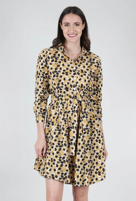 Shira Dress, Seedlings Gold Minimalist Women's Casual