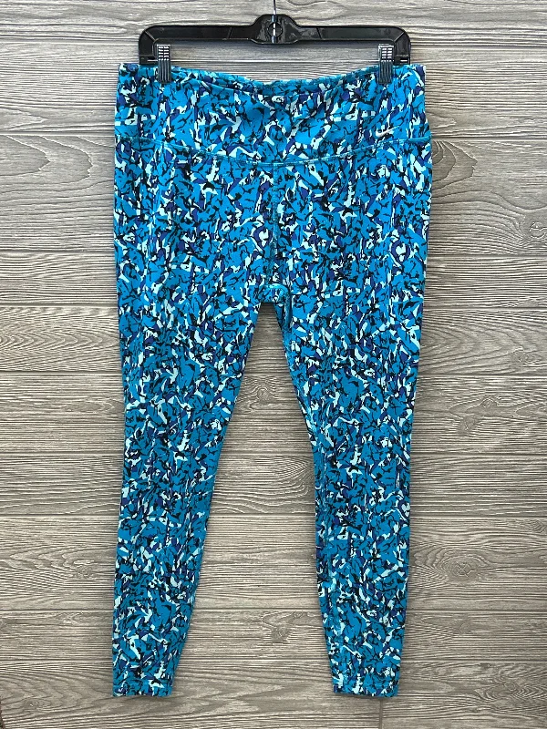 Athletic Leggings By Nike Apparel In Blue, Size: Xl Trendy Women's Oversized