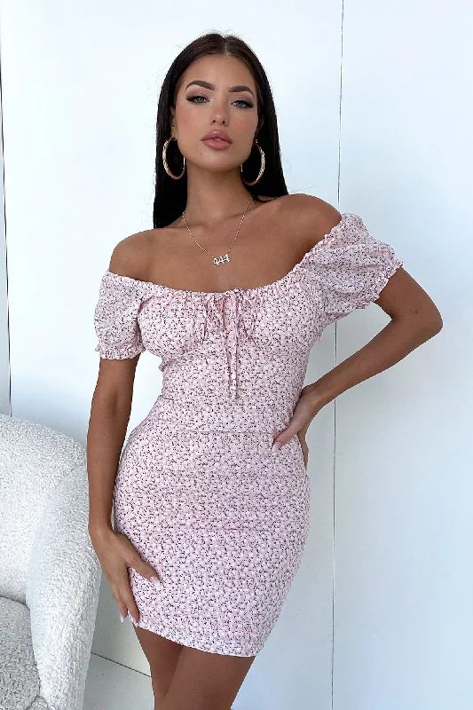 Alma Dress - Pink Floral Dynamic Women's Moto