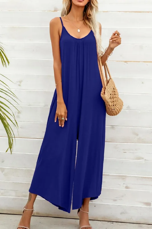 Spaghetti Strap Scoop Neck Jumpsuit Adventure