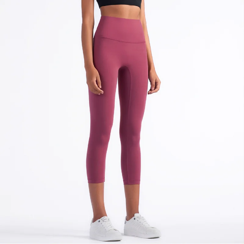 High Waist Yoga Capris Classic Women's Pin - striped