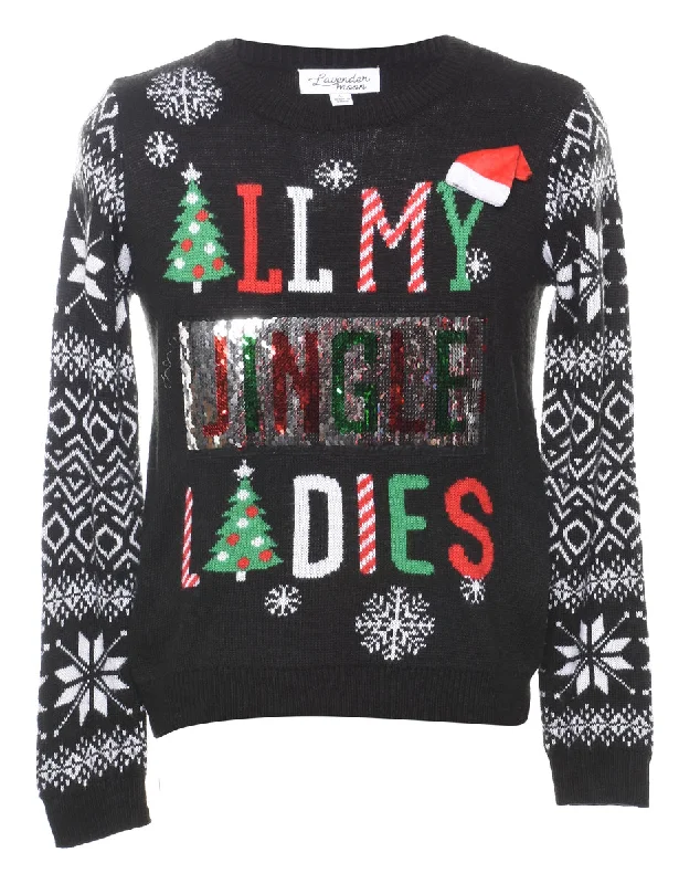 Nordic Sequins Christmas Jumper - M Refined Women's Velvet
