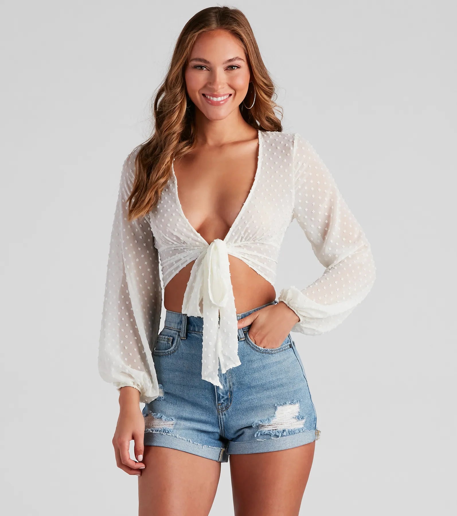 Effortlessly Chic Moment Tie-Front Top Unique Women's Upcycled