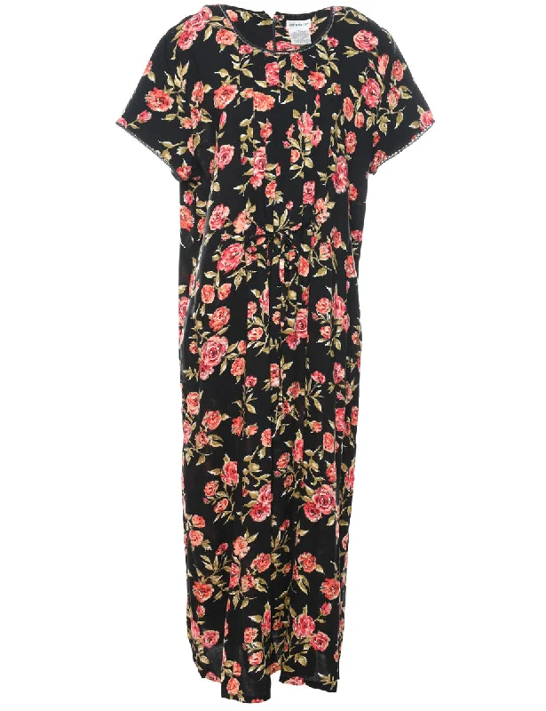 Floral Print Dress - XL Trendy Women's 