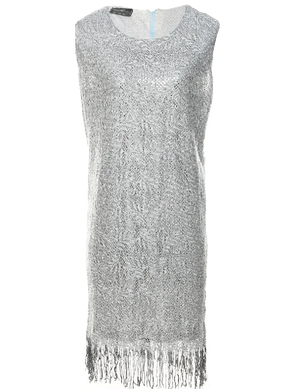 Marl Grey Evening Dress - XL Gym