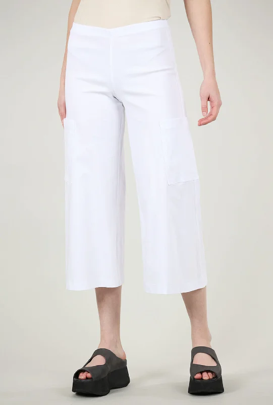 Stephie Pocket Pant, White Sleek Women's 