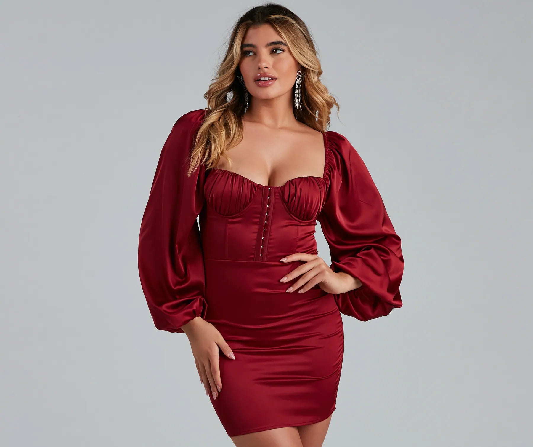Sweet And Chic Satin Mini Dress Preppy Women's College