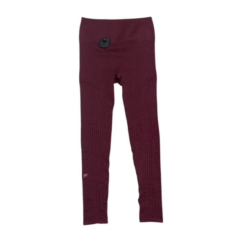 Athletic Leggings By Fabletics In Maroon, Size: S Classic Women's Tweed