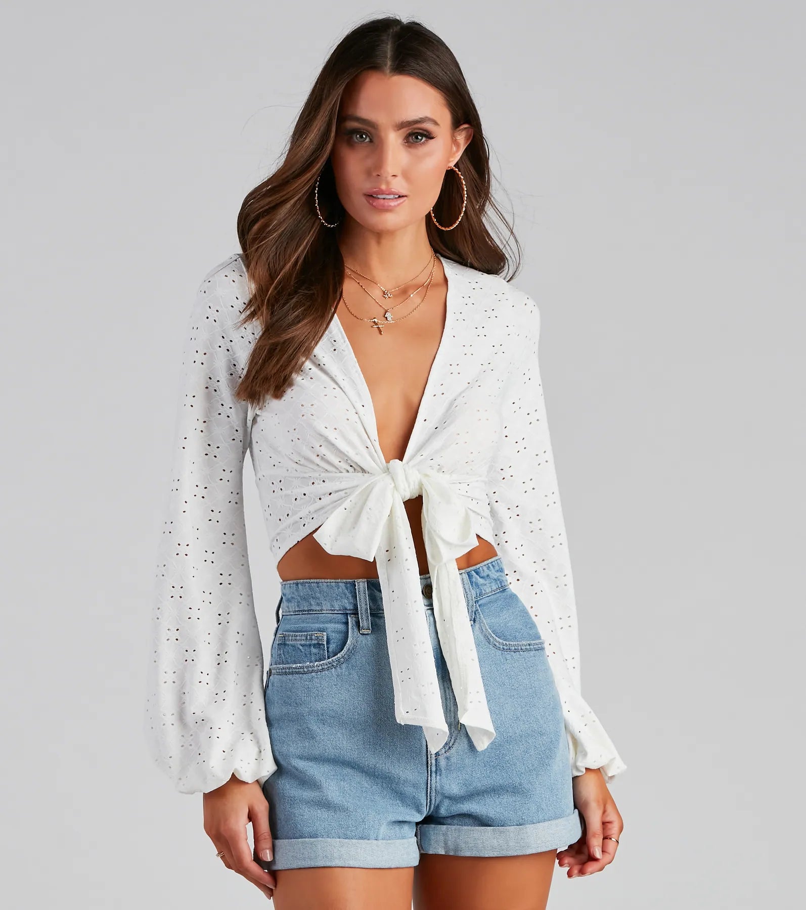 Step Aside Eyelet Tie-Front Top Cool Women's Skate