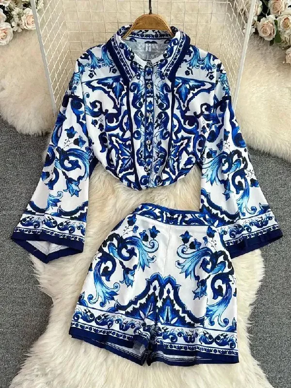 Mary Porcelain Coord Set Bold Women's Animal Print