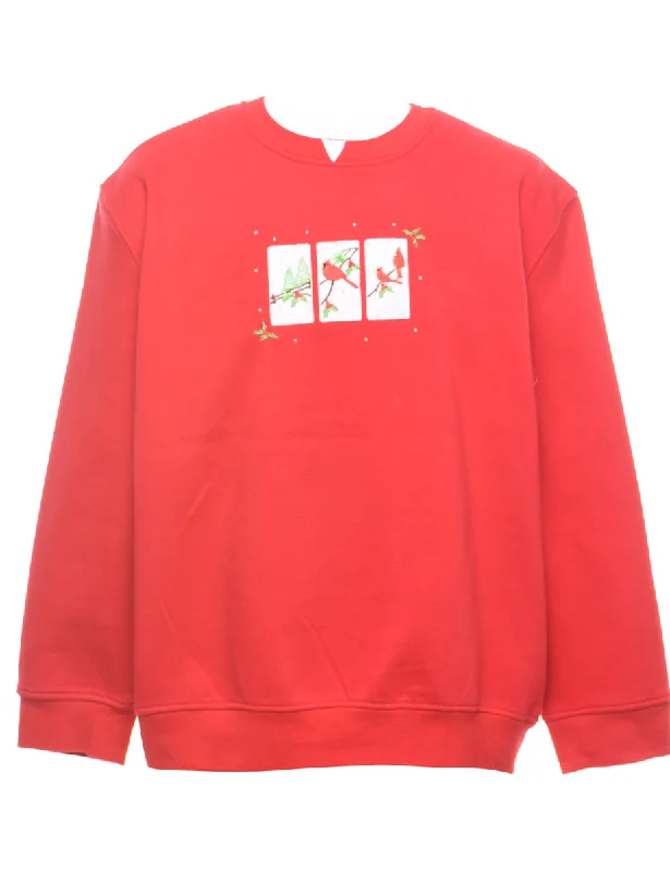 Red Christmas Sweatshirt - XL garde