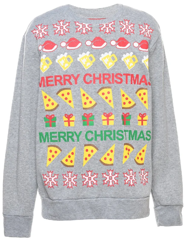 Festive Gifts Christmas Sweatshirt - M Modern Women's 
