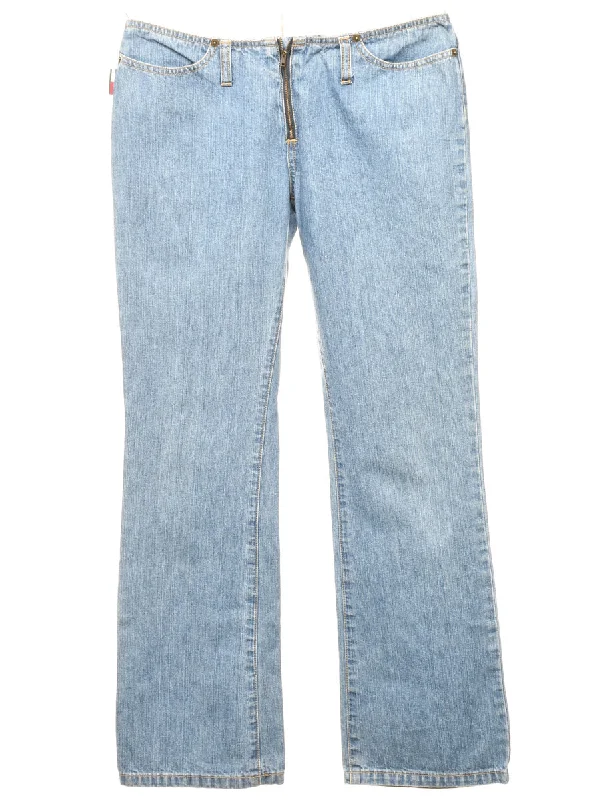 Zip Front Straight Fit Jeans - W30 L30 purpose