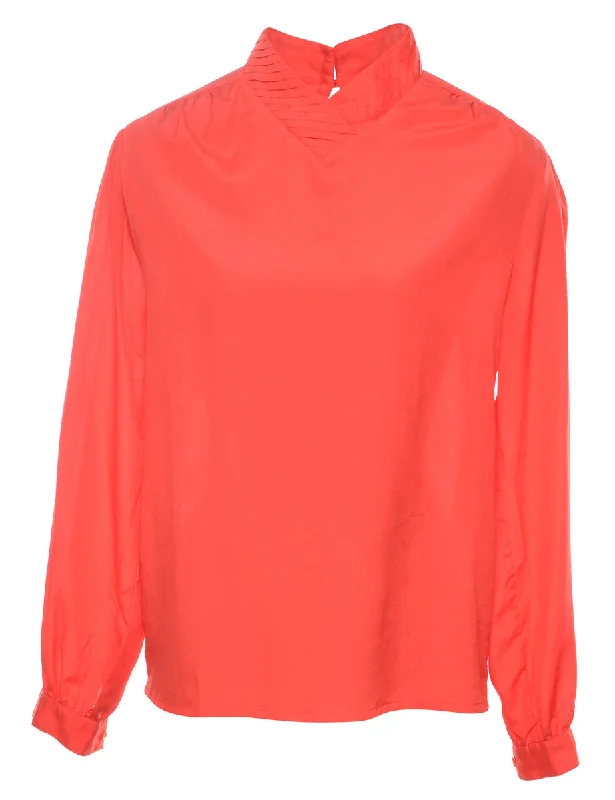 Long Sleeved Red Blouse - M Confident Women's Power