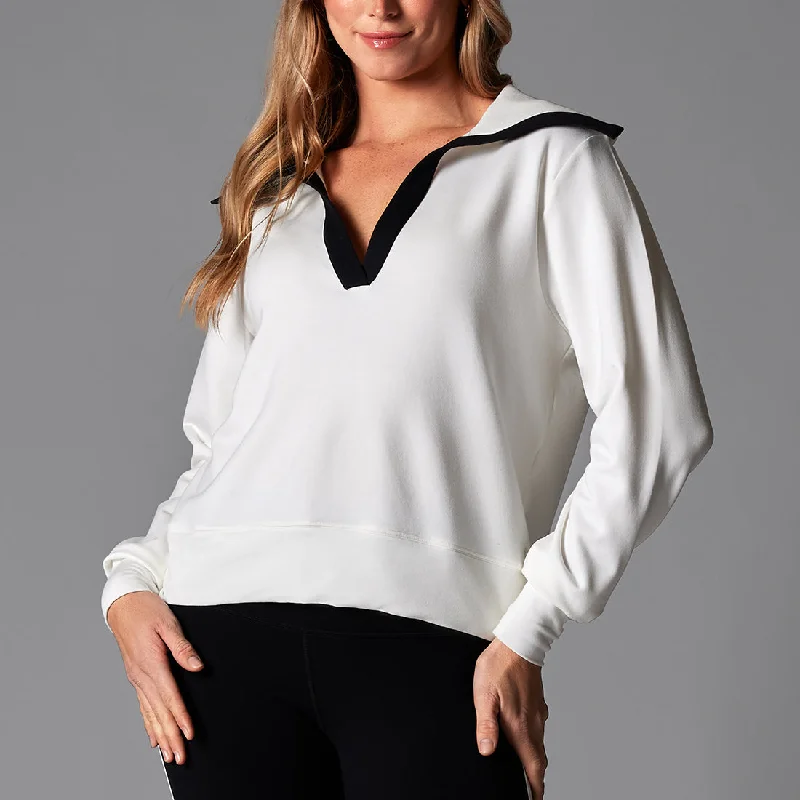 TaviLuxe® Cozy Collared Sweatshirt Vacation
