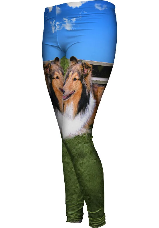 Blue Sky Collie Artistic Women's Hand - painted
