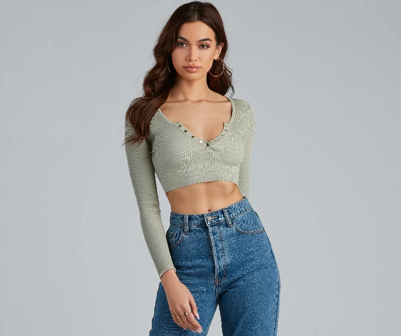 Snap A Pose Crop Top Scandinavian