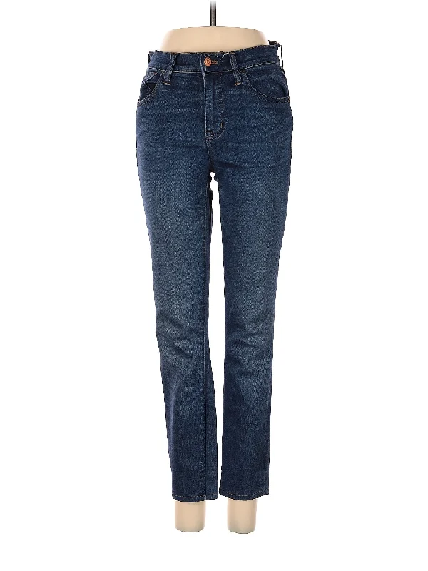 High-Rise Straight-leg Jeans in Dark Wash Traditional Women's 