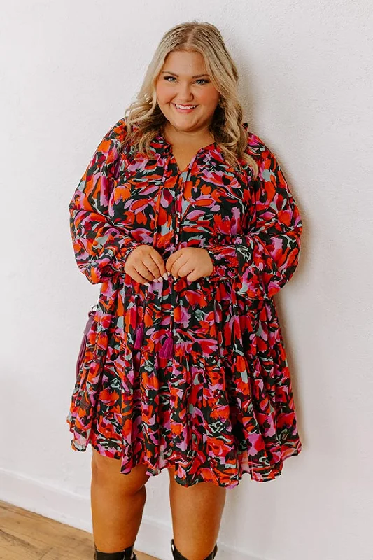 Sangria Toast Mini Dress Curves Dynamic Women's Moto