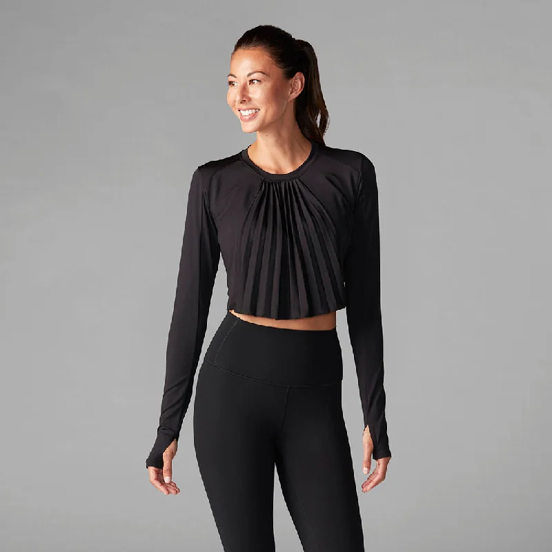 Pleated Long Sleeve Top * Stylish Women's Tropical 