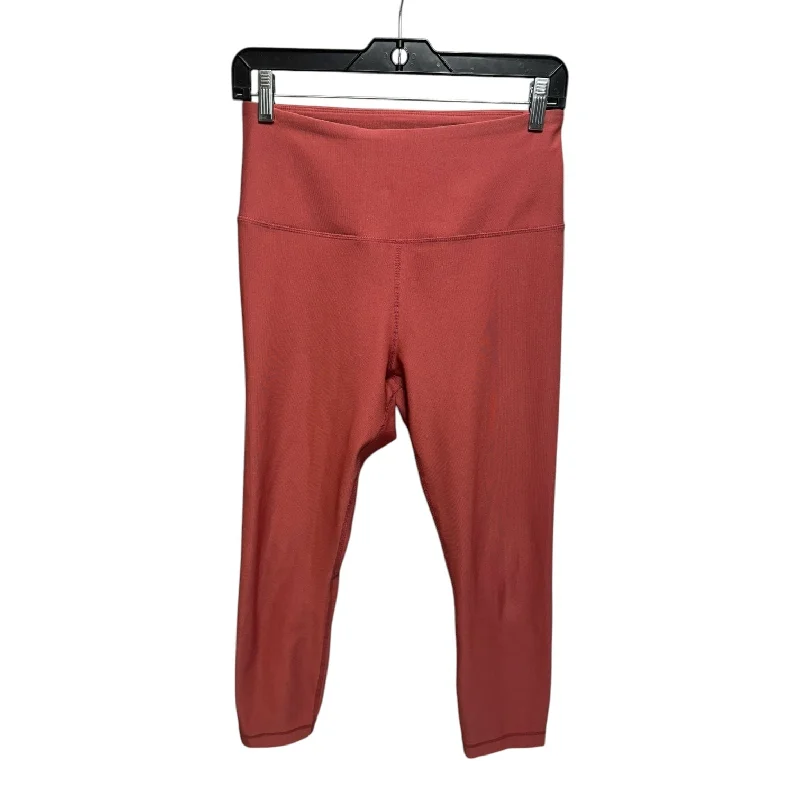 High Waisted 7/8 Athletic Leggings By Mpg Sport In Coral, Size: M Sophisticated Women's 