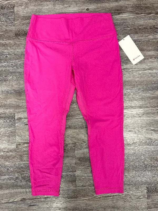 Athletic Leggings By Lululemon In Pink, Size: 14 Stylish Women's Neon