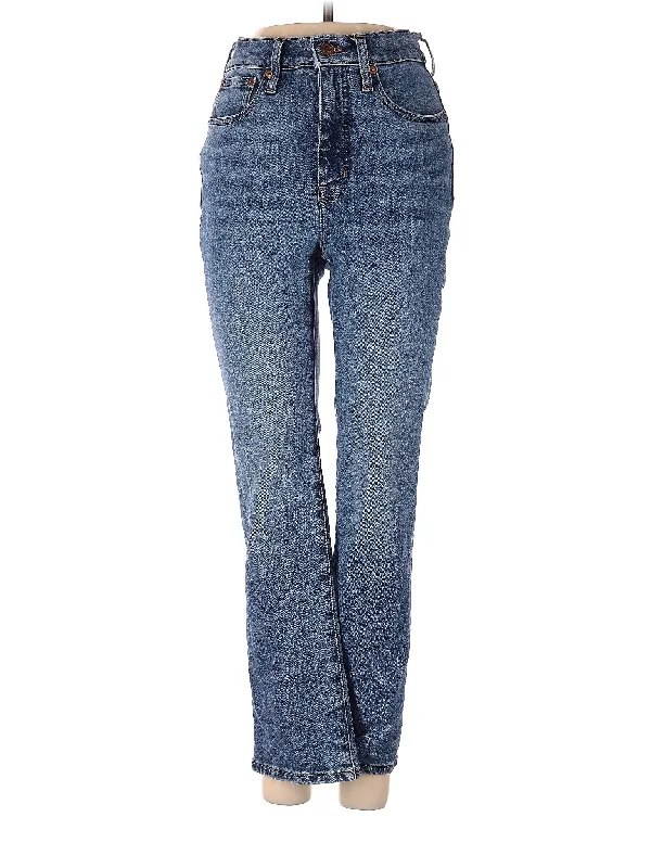 High-Rise Straight-leg Jeans in Medium Wash French