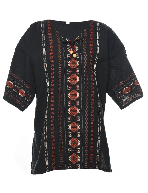 Black Top - L Sporty Women's Tennis