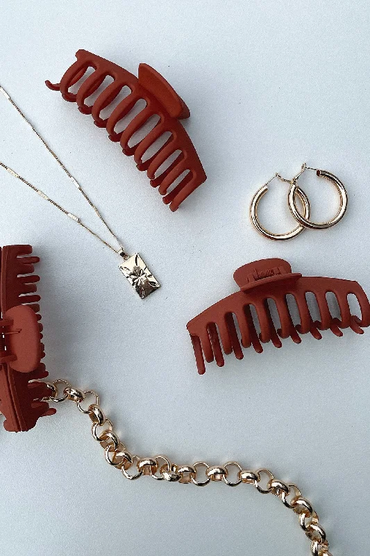 Terra Claw Clip - Rust Contemporary 
