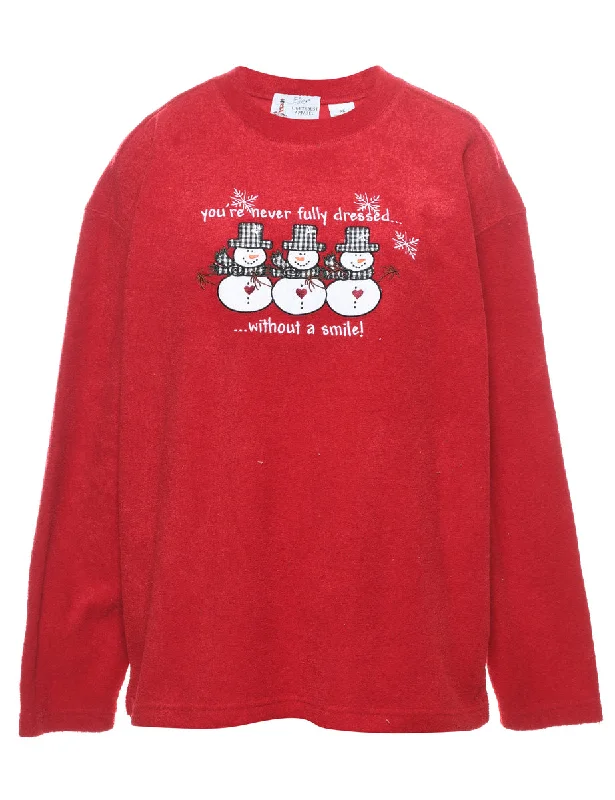 Red Snowman Design Christmas Jumper - XL Business