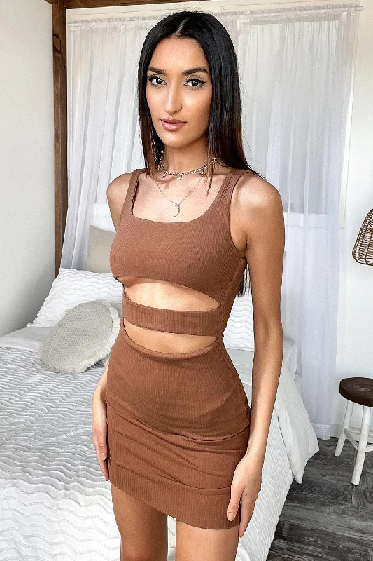 Sandy Dress - Brown Cool Women's Distressed