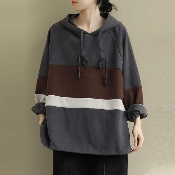 New 2020 Korean Style Patchwork Harajuku Female Hooded Pullovers Athletic Women's High - 