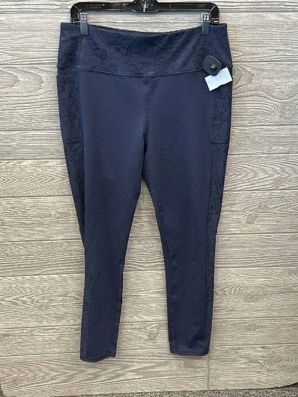 Athletic Leggings By Skechers In Blue, Size: Xl Athletic Women's High - 