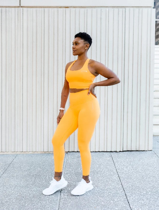 Carnelian Orange Lux Hyperhue Leggings Cool Women's Distressed