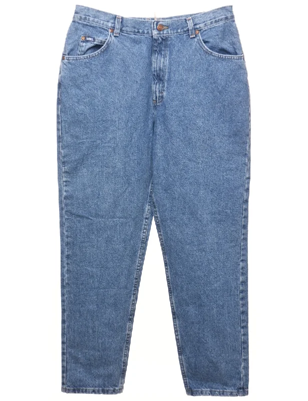 Light Wash Lee Tapered Jeans - W34 L30 Cozy Women's Sherpa - lined