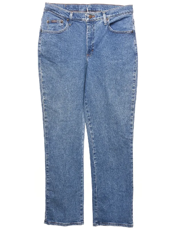 Medium Wash Tapered Riders Jeans - W32 L31 Bold Women's Animal Print
