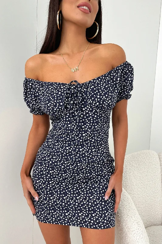 Alma Dress - Navy Floral Business