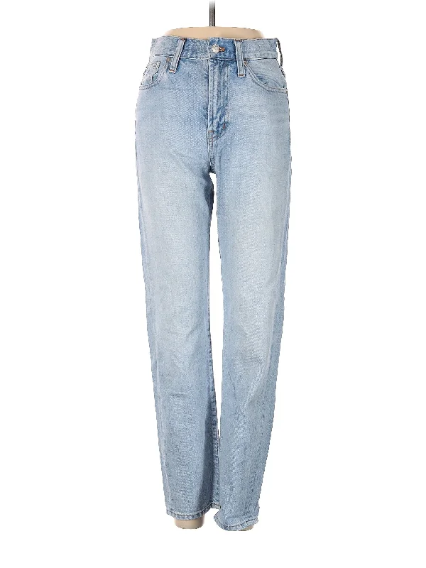 High-Rise Straight-leg Jeans in Light Wash British Gentlewoman Style
