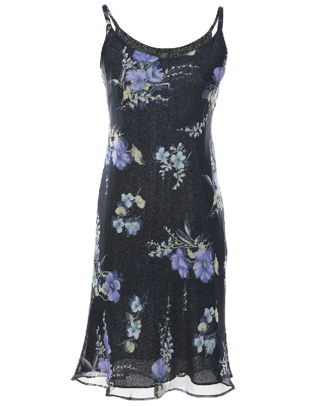 Floral Print Dress - M Disco
