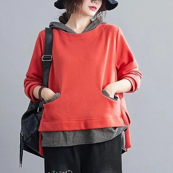 Arrival 2020 Simple Style All-match Loose Comfortable Female Cotton Hoodies Luxurious Women's High -  end