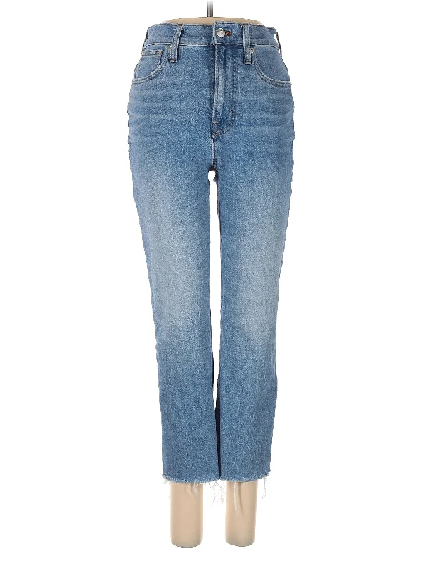 High-Rise Straight-leg Jeans in Medium Wash Refined Women's Classic 