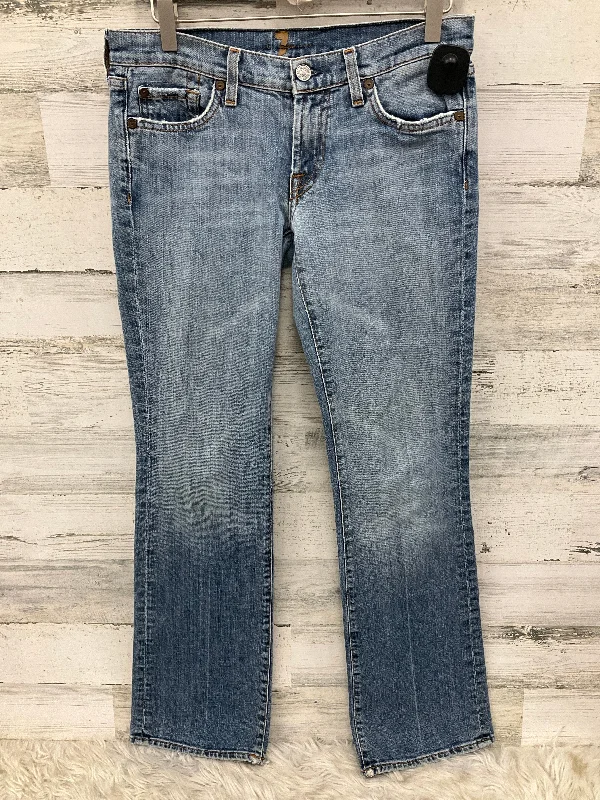 Jeans Flared By 7 For All Mankind In Blue Denim, Size: 6 Contemporary 