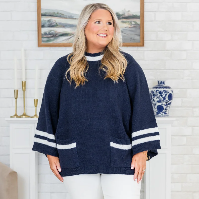 Good Luck To My Babe Top, Navy Traditional Women's 
