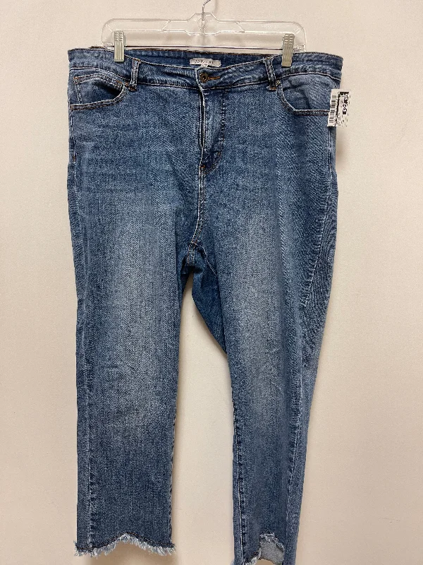 Jeans Skinny By John Mark In Blue Denim, Size: 18 Earthy Women's Hemp - based