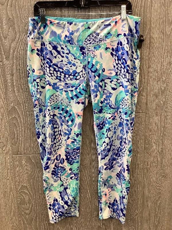 Athletic Leggings By Lilly Pulitzer In Blue, Size: Xl Bold Women's Statement