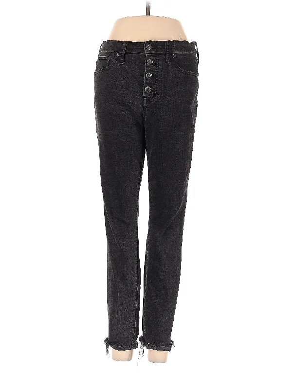 High-Rise Straight-leg Jeans in Dark Wash Trendy Women's Oversized