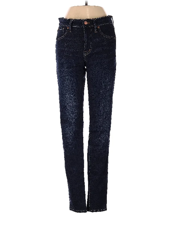 Low-Rise Skinny Jeans in Dark Wash Sleek Women's Metallic