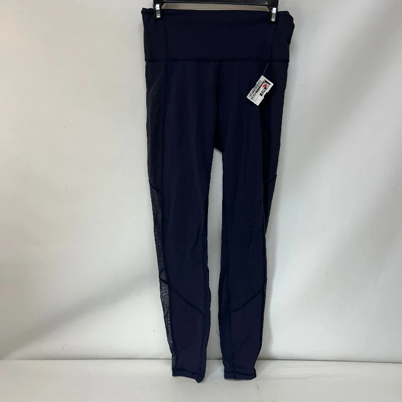 Athletic Leggings By Lululemon In Blue, Size: 8 Polished Women's Silk